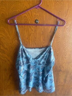Cross front paisley top 🩵💙☮️